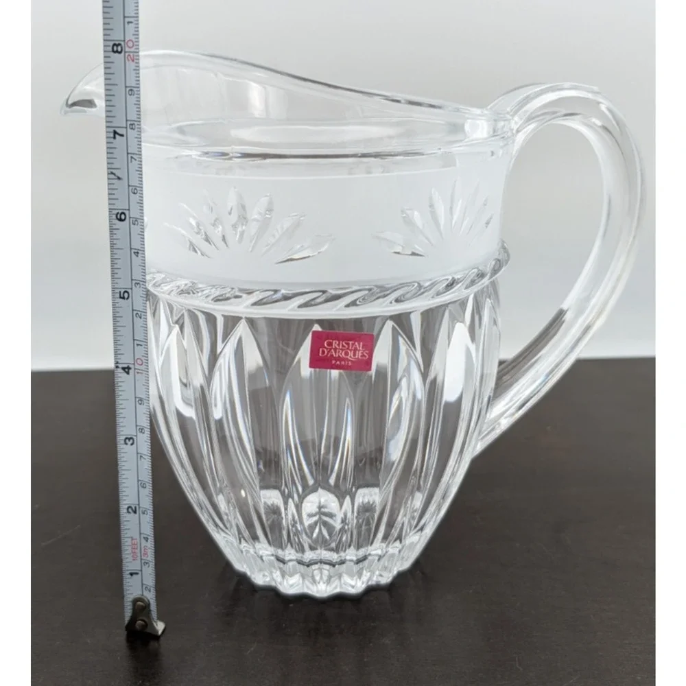 Vintage Cristal D'Arques Durand Carthage Crystal Pitcher France 48OZ in Box